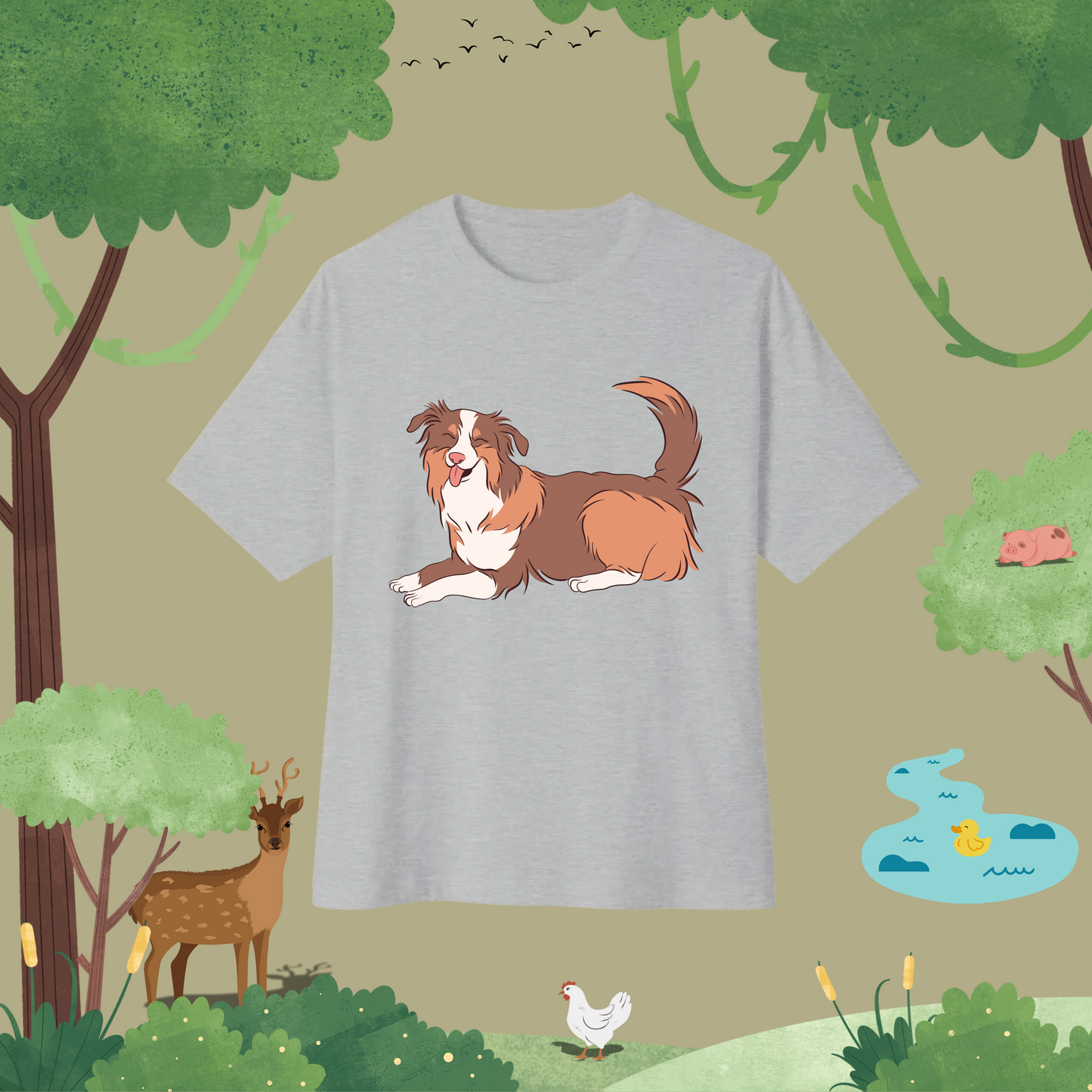 Happy Dog. Oversized T-Shirt (full style)