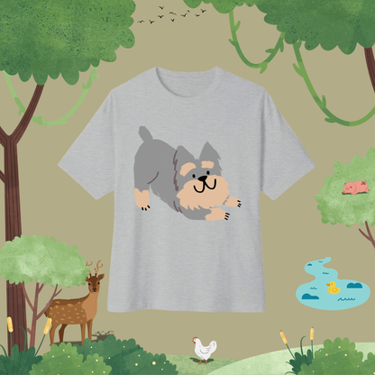 Morning Stretch Dog. Oversized T-Shirt (full style)