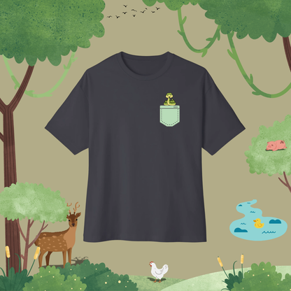 Roaming Snake. Oversized T-Shirt (pocket style)