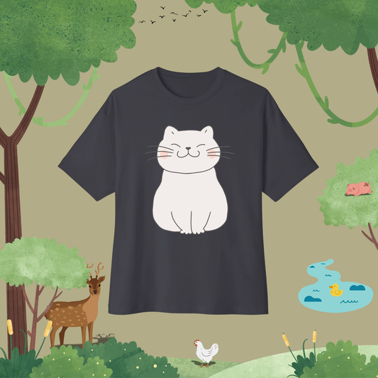 Creepy Yet Beautiful Smile: Cat. Oversized T-Shirt (full style)