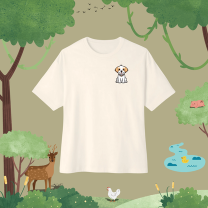 Cute Puppy. Oversized T-Shirt (logo style)