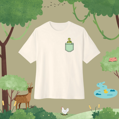 Roaming Snake. Oversized T-Shirt (pocket style)