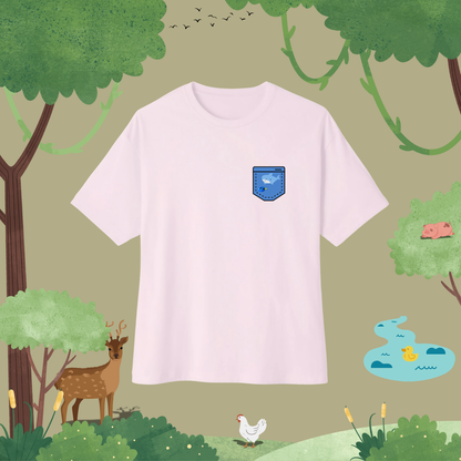 Fish Tank in a Pocket. Oversized T-Shirt (pocket style)