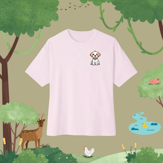 Cute Puppy. Oversized T-Shirt (logo style)