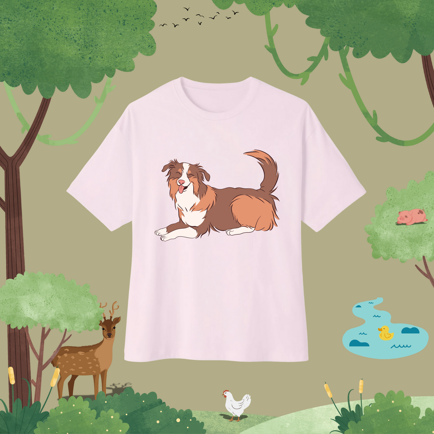 Happy Dog. Oversized T-Shirt (full style)