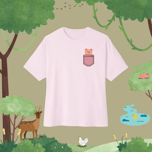 Clean Pig. Oversized T-Shirt (pocket style)