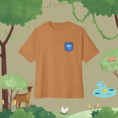 Fish Tank in a Pocket. Oversized T-Shirt (pocket style)