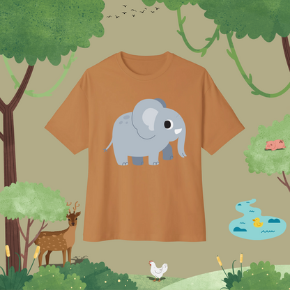 "Hello I Elephant". Oversized T-Shirt (full style)