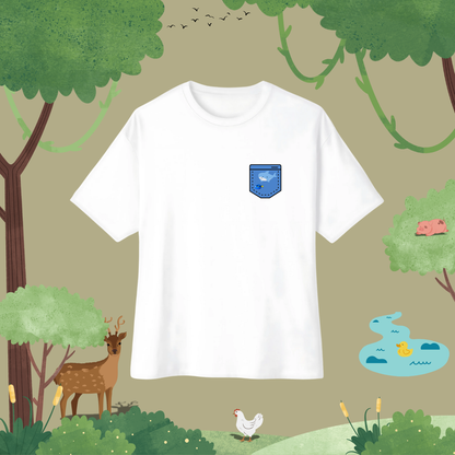 Fish Tank in a Pocket. Oversized T-Shirt (pocket style)